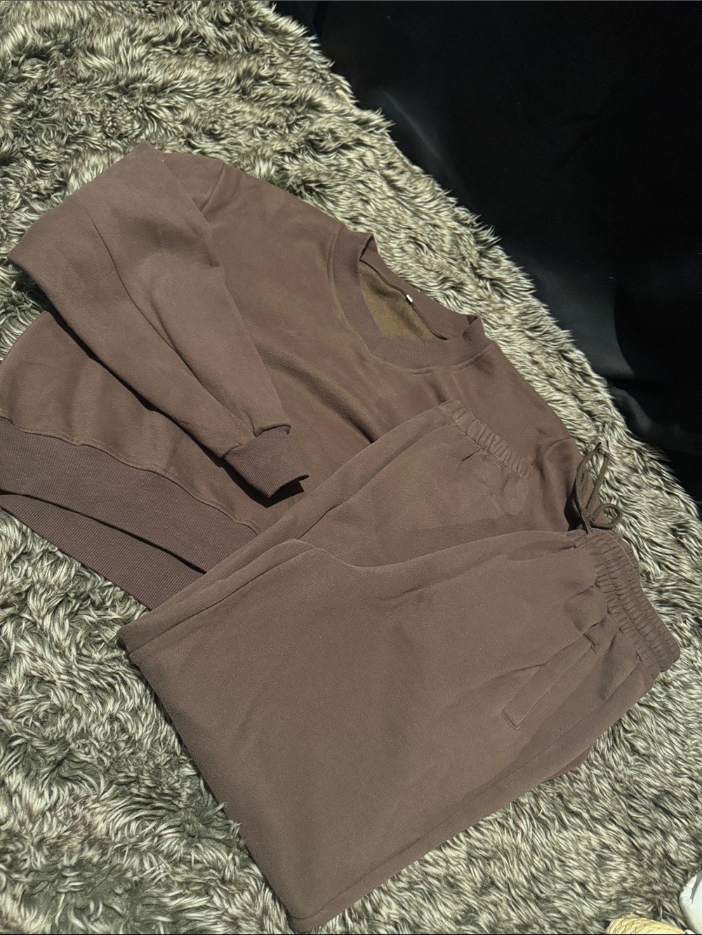 Women’s Brown Sweatshirt & Jogger Set - Cozy Loungewear